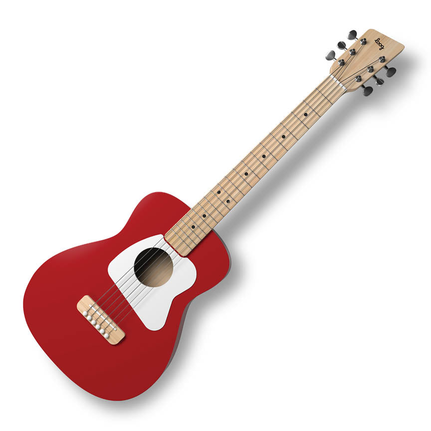 Loog Pro VI 6 String Acoustic Guitar Set Red 329018 850003048253